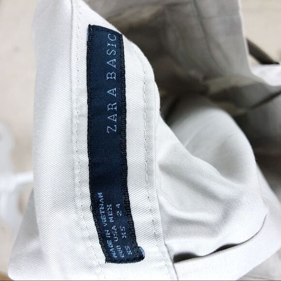 Zara Neutral Pleated Belted Safari Utility Skirt XS - Picture 8 of 8